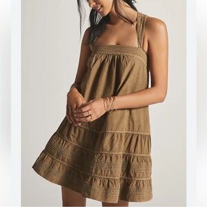 Anthropologie Pilcro Swing Cotton Tiered Tank Mini Dress
